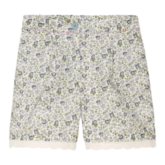 ZARA Kids | Green/Blue | SCALLOPED FLORAL SHORTS LIMITED EDITION - Picture 2 of 8